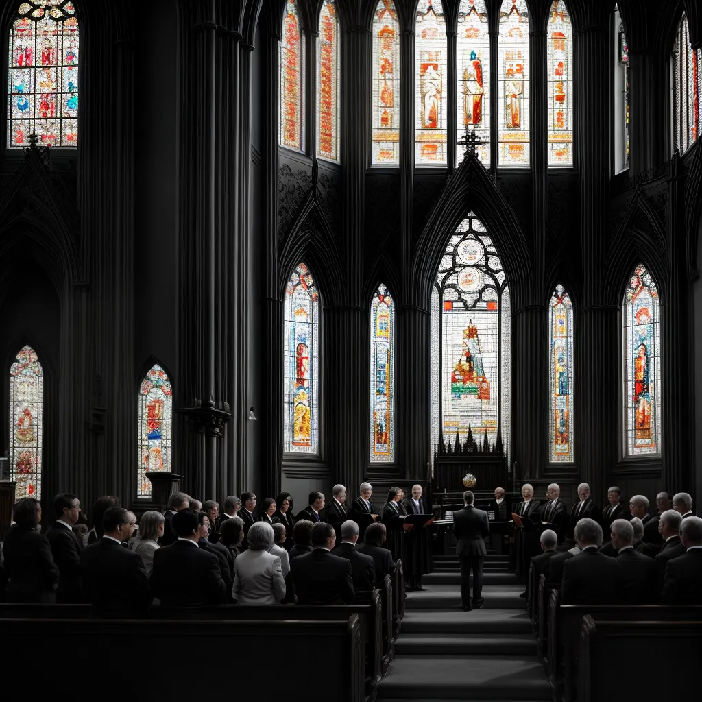 Fotos coral igreja vitral canto solene