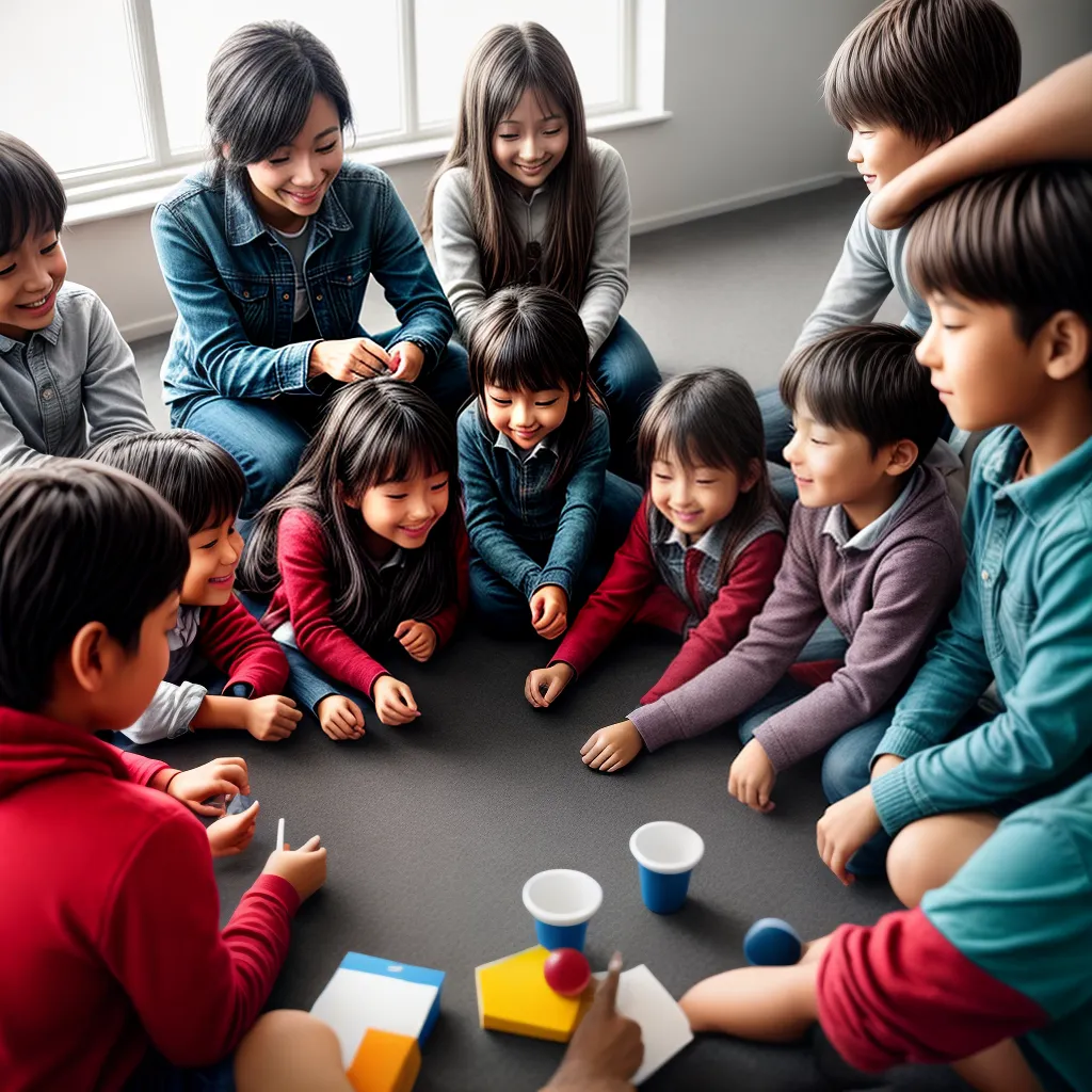 Fotos criancas atividade lider escuta afe