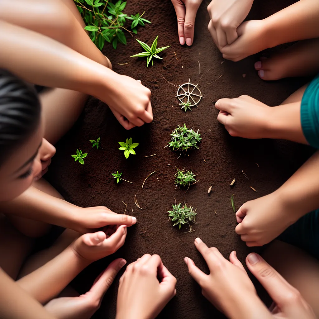 Aprendizado Divertido: Como Ensinar Espiritualidade às Crianças 7 Fotos criancas meditando circulo planta