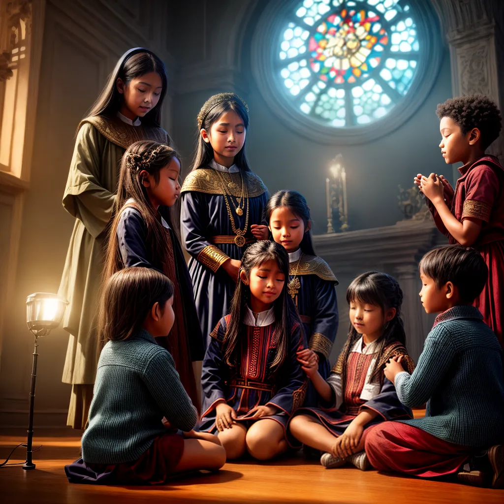 Evangelização Infantil: Como conduzir a catequese cristã de forma adequada 6 Fotos criancas oracao catequista alegria
