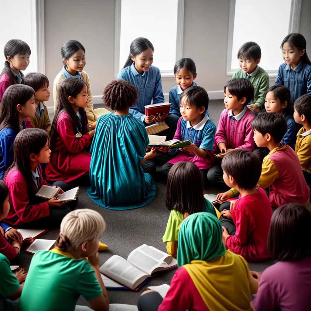 Fotos criancas ouvindo ensinamento biblia