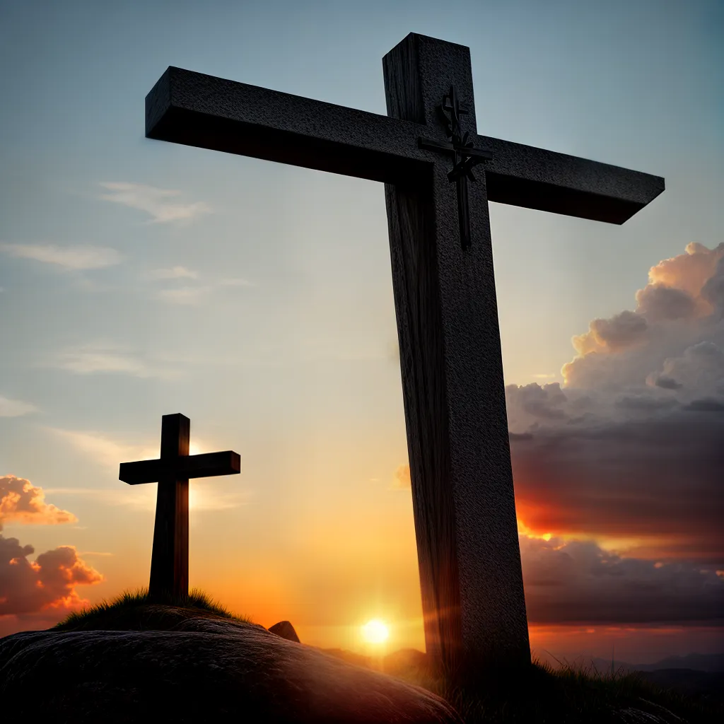 Como a Substituição Divina nos leva à Salvação Eterna 9 Fotos cruz sacrificio salvacao eterna por do sol