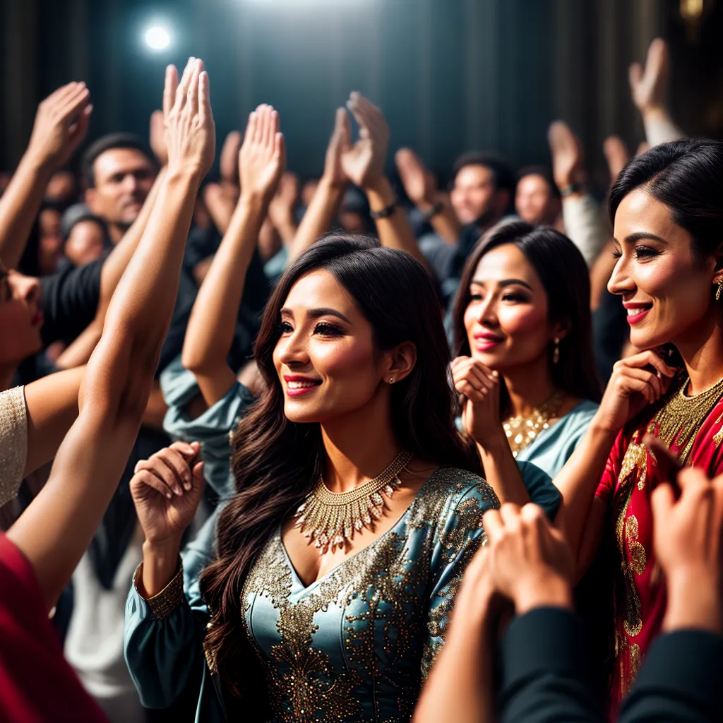 Fotos culto comunidade alegria maos altas