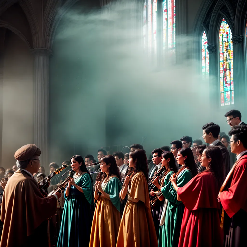 Fotos culto musica alegria uniao