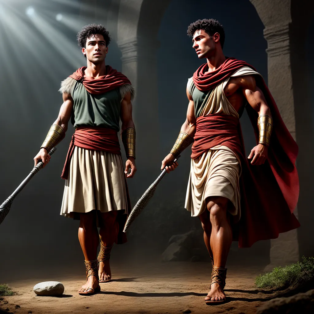 Fotos davi heroi fe pedra gigante