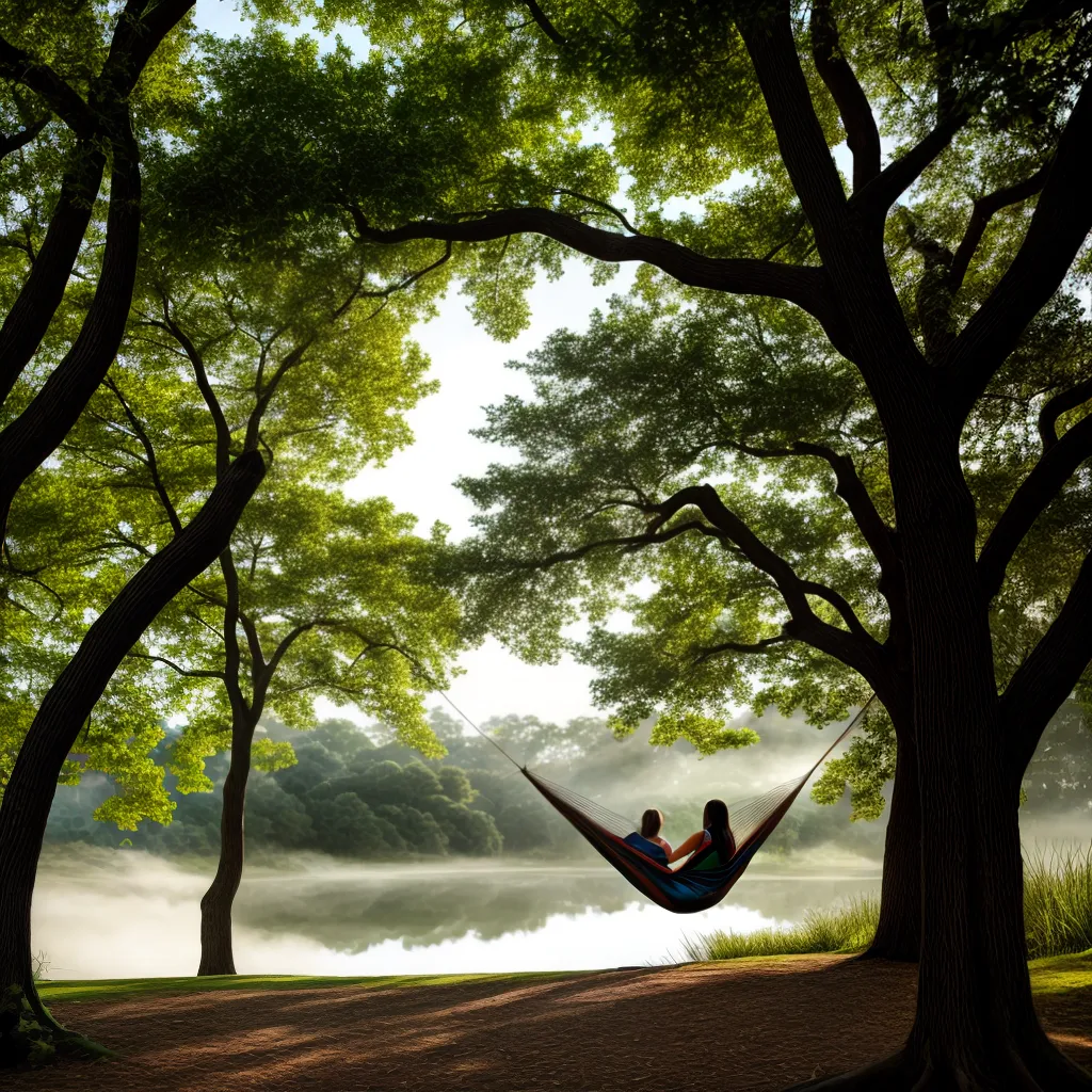 Fotos descanso leitura hamacas natureza