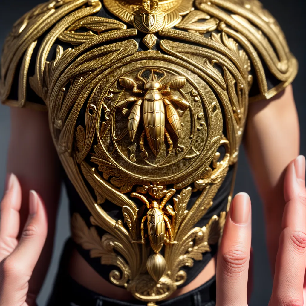 Fotos emblema dourado escaravelho transformacao