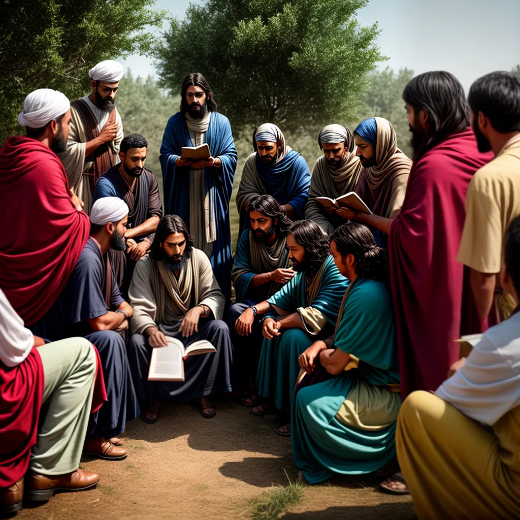 O melhor título é: O exemplo de Jesus no ensino e orientação de discípulos. 7 Fotos ensinamento grupo discipulos livro