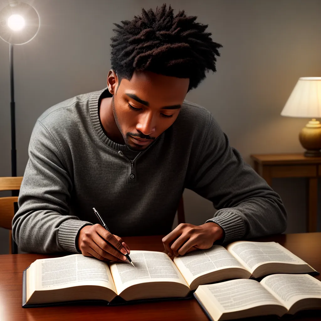 Fotos estudo biblico luz concentracao