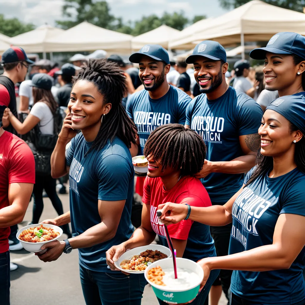 Guia prático para organizar eventos cristãos com foco na oferta de serviço 9 Fotos evento voluntarios comida diversidade