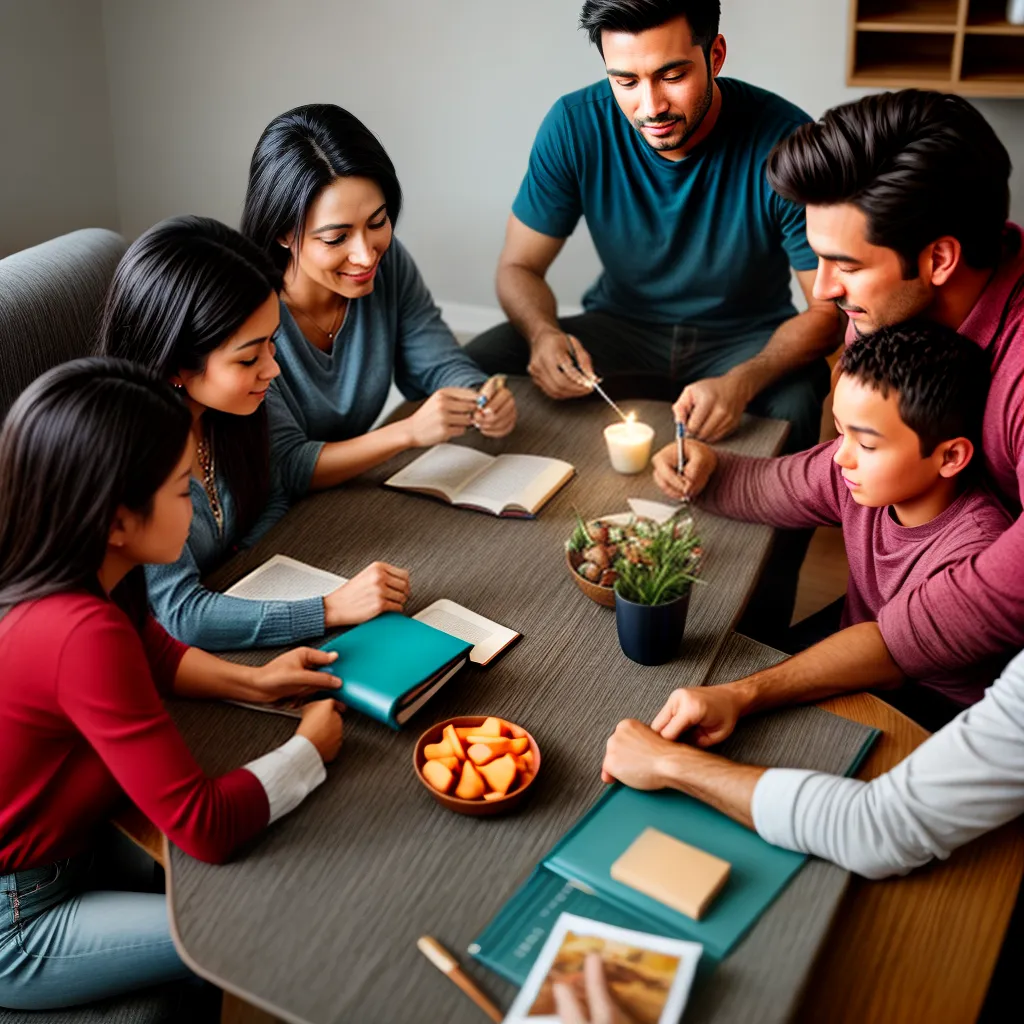 Fotos familia biblia conversa valores