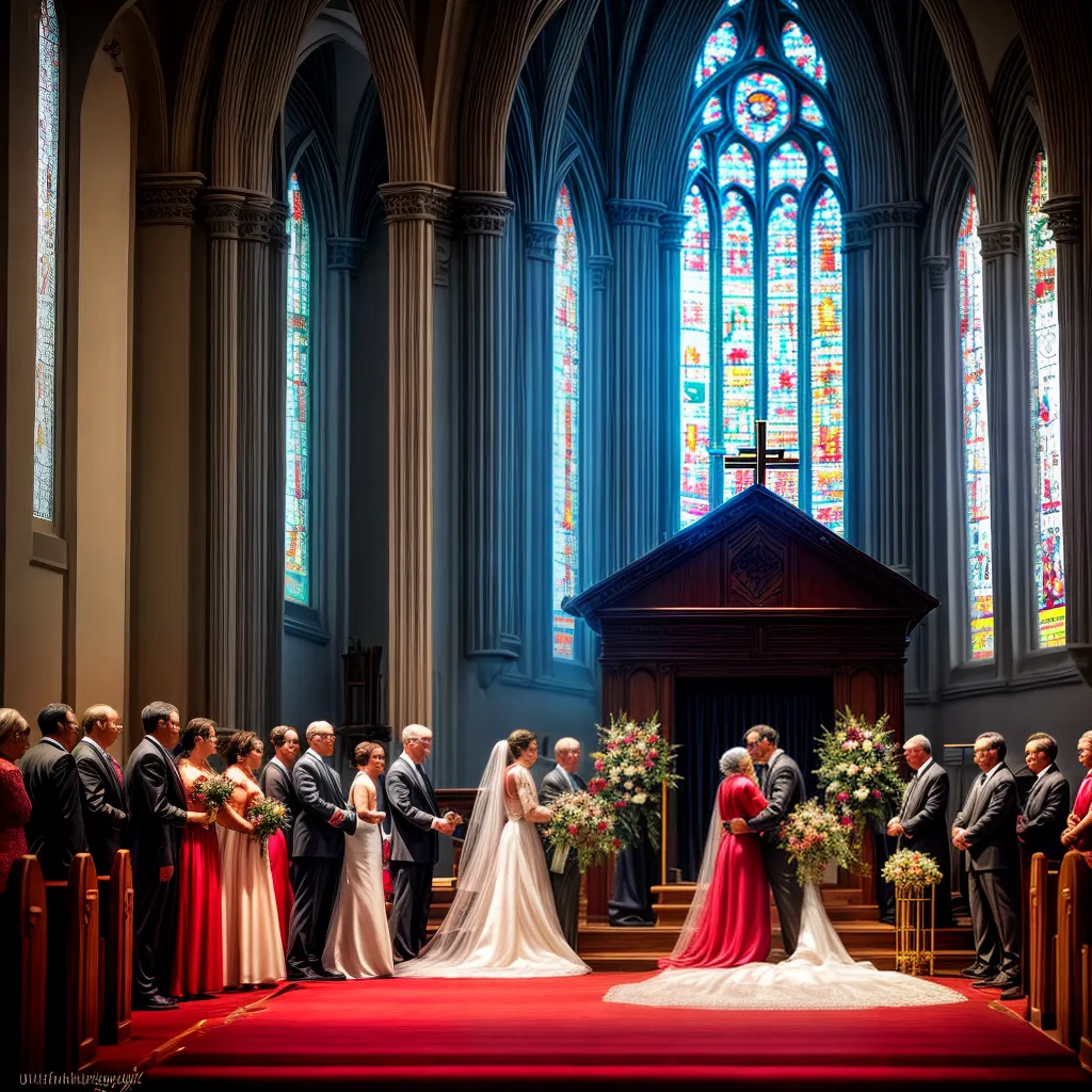 Fotos familia igreja altar flores