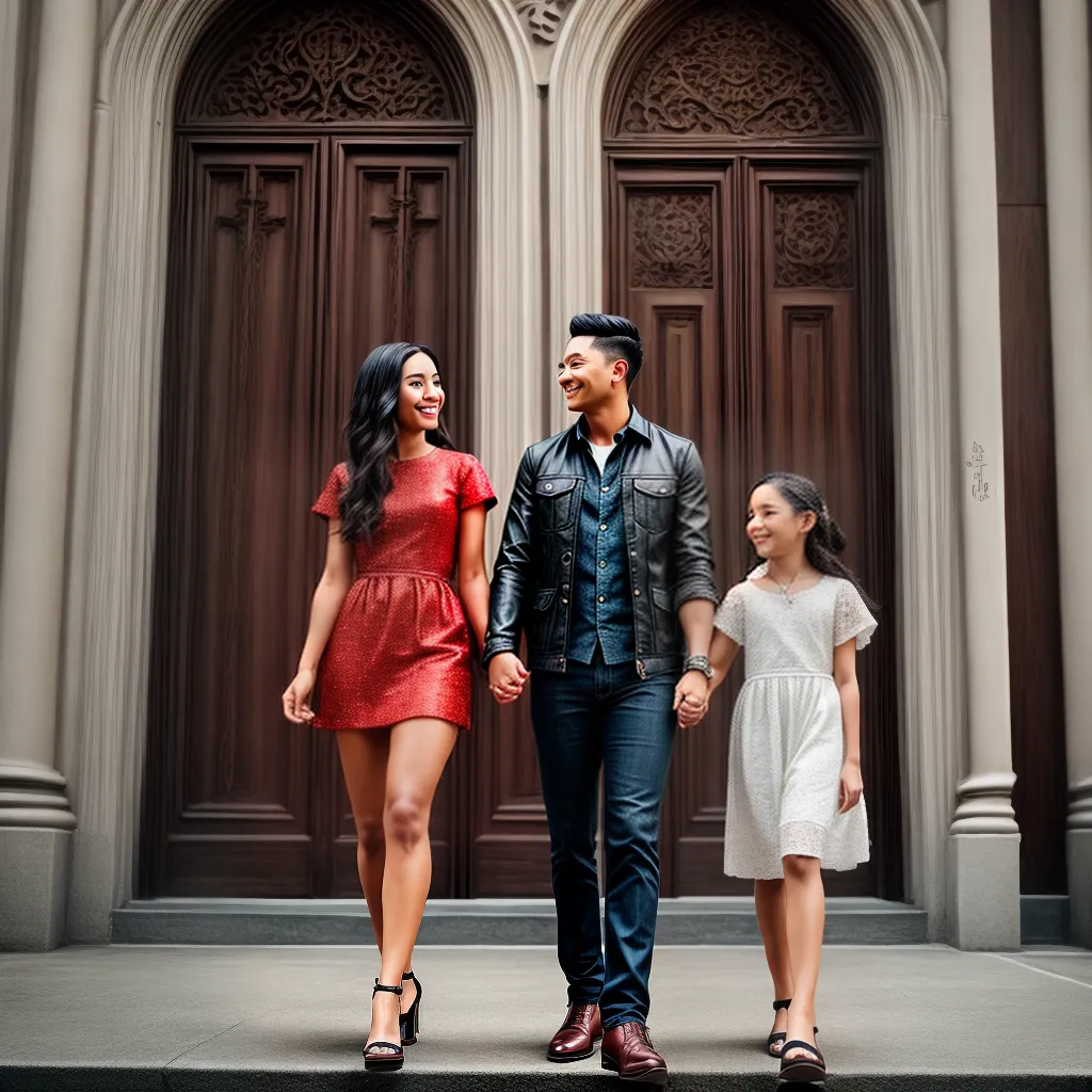 Fotos familia igreja sorriso ferias