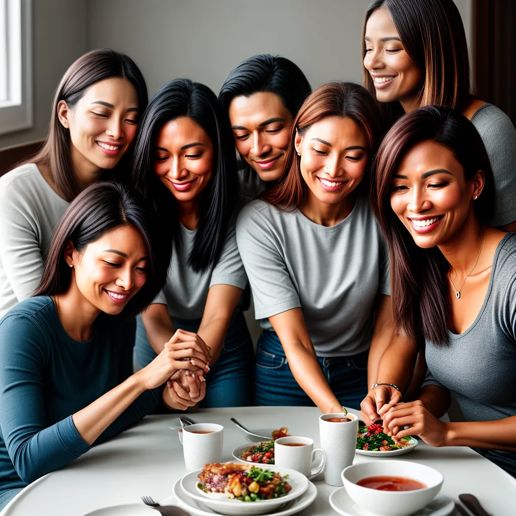 Fotos familia jantar amor fe