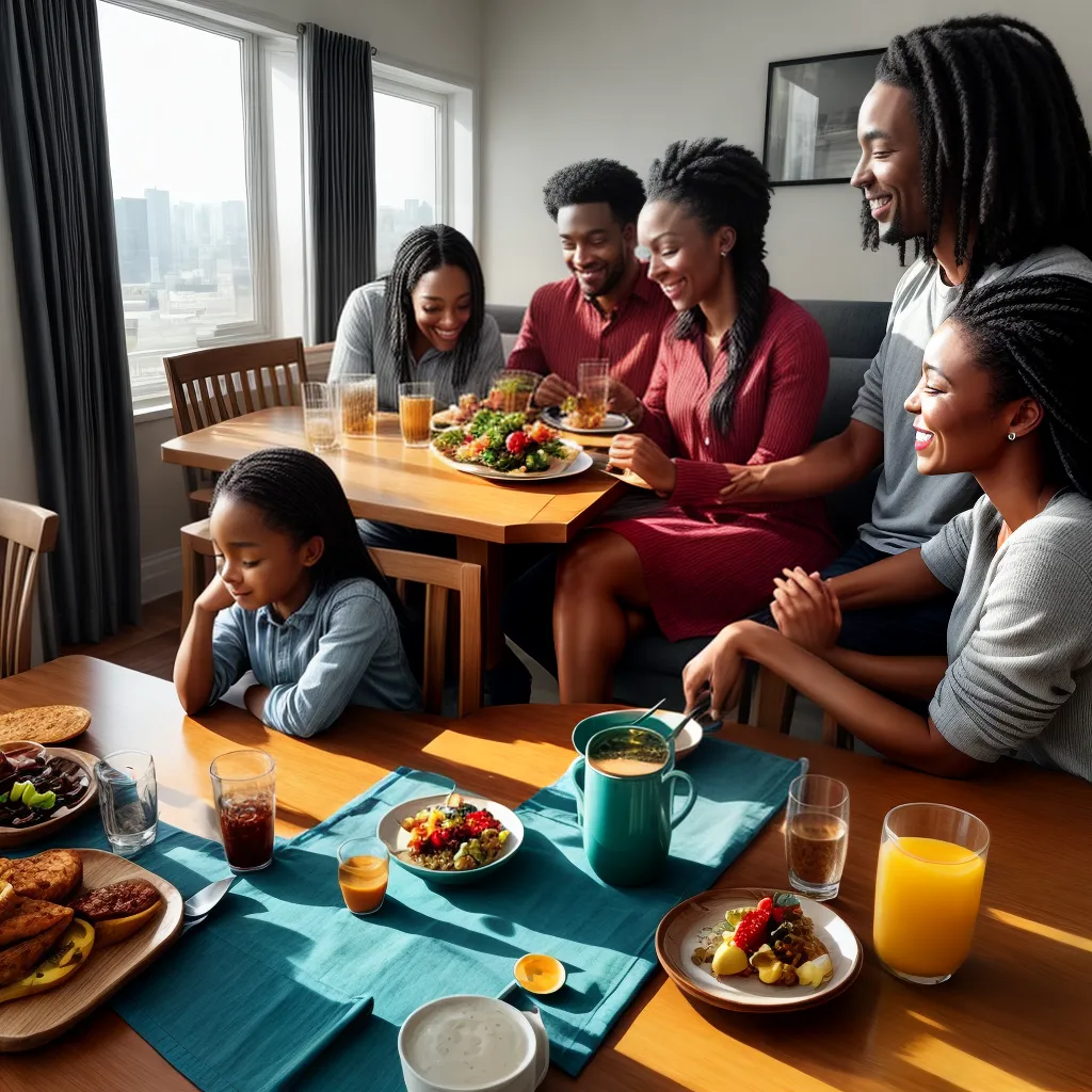 Fotos familia jantar fe amor