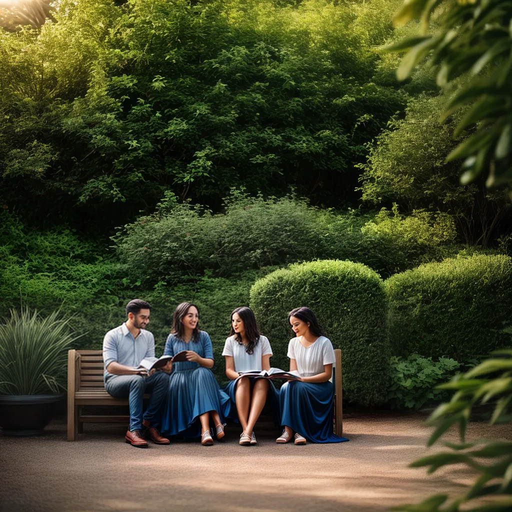 Despertando a Fé em Família: Como Desfrutar do Descanso em Deus. 9 Fotos familia leitura biblia jardim natureza amor