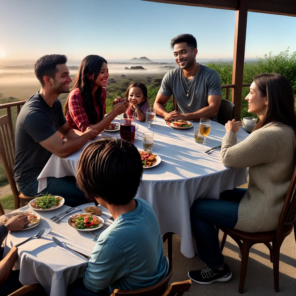 Fotos familia mesa biblia harmonia