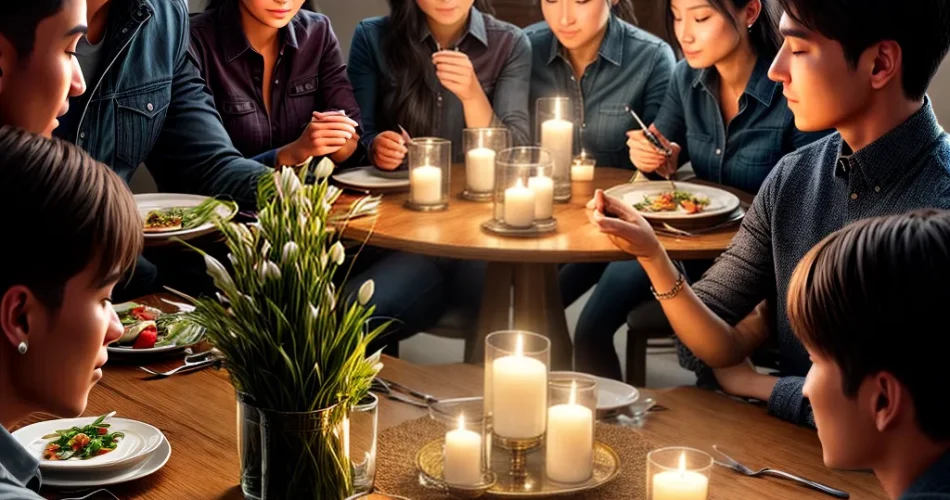 Fotos familia mesa jantar fe crista