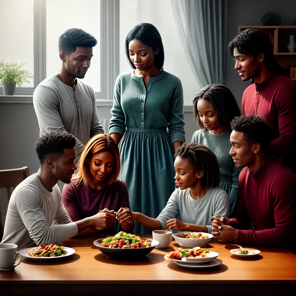 Como a Comunhão Fortalece a Família Cristã 9 Fotos familia mesa oracao amor