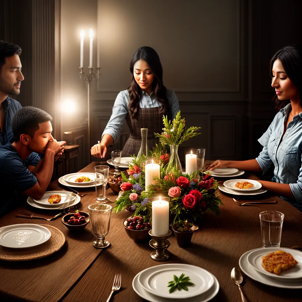 A importância da dedicação à família na criação dos filhos cristãos 7 Fotos familia mesa oracao fe crista
