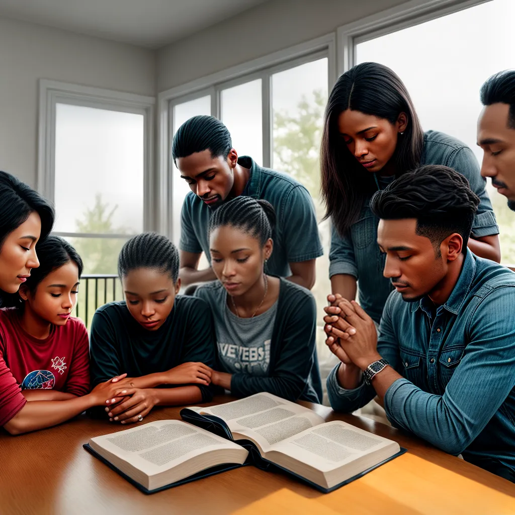 Como alcançar a santificação em família 8 Fotos familia oracao biblia mesa 1