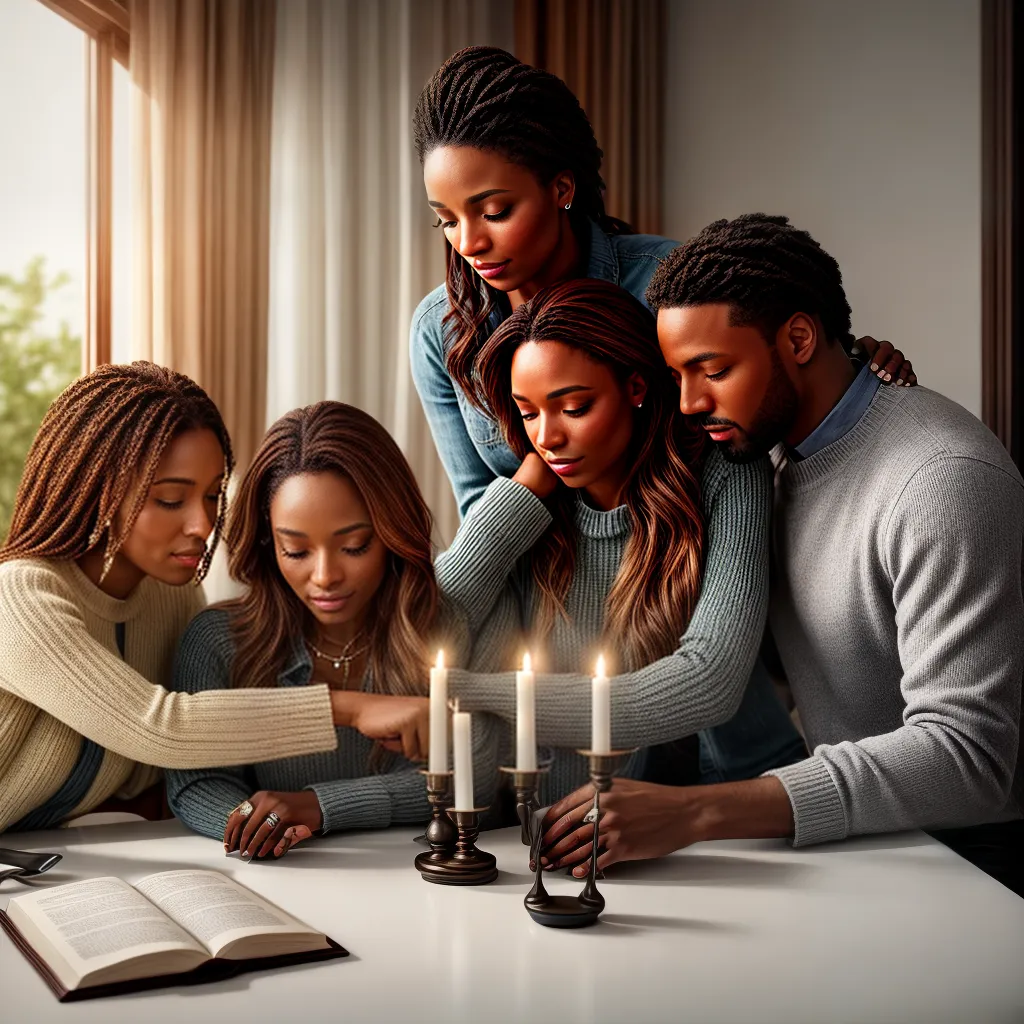 Fotos familia oracao biblia vela 7