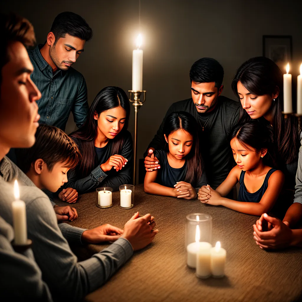 Fotos familia oracao biblia vela 9