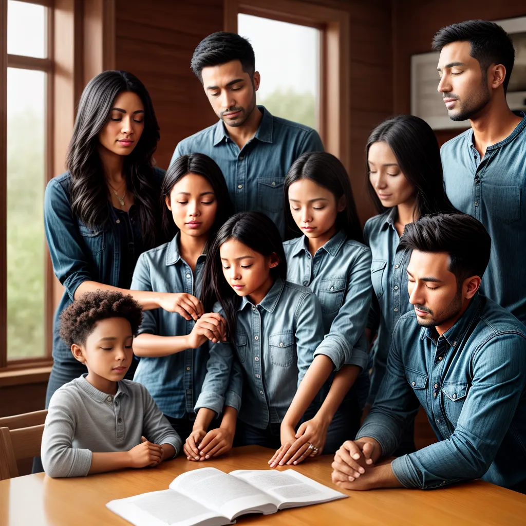 Fotos familia oracao fe biblia