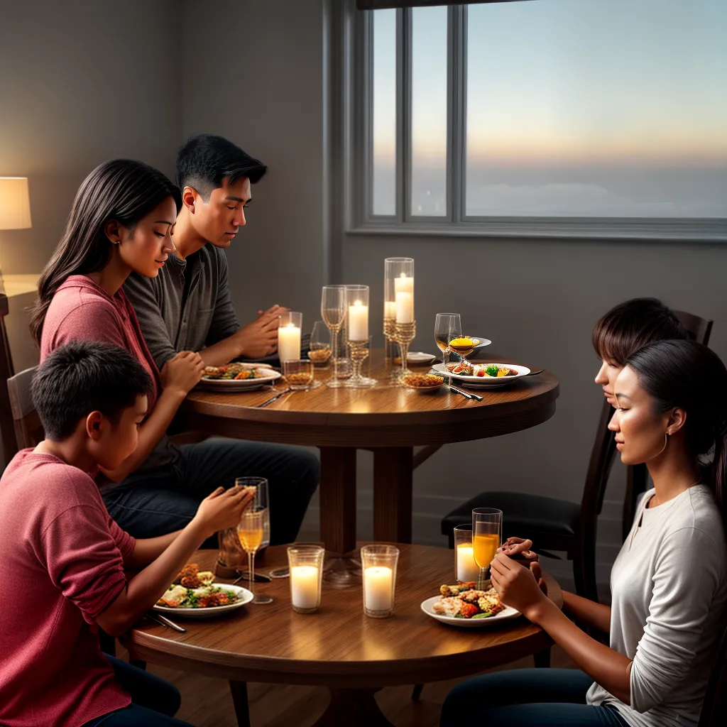 Como Fortalecer a União Familiar em Cristo 9 Fotos familia oracao jantar biblia vela