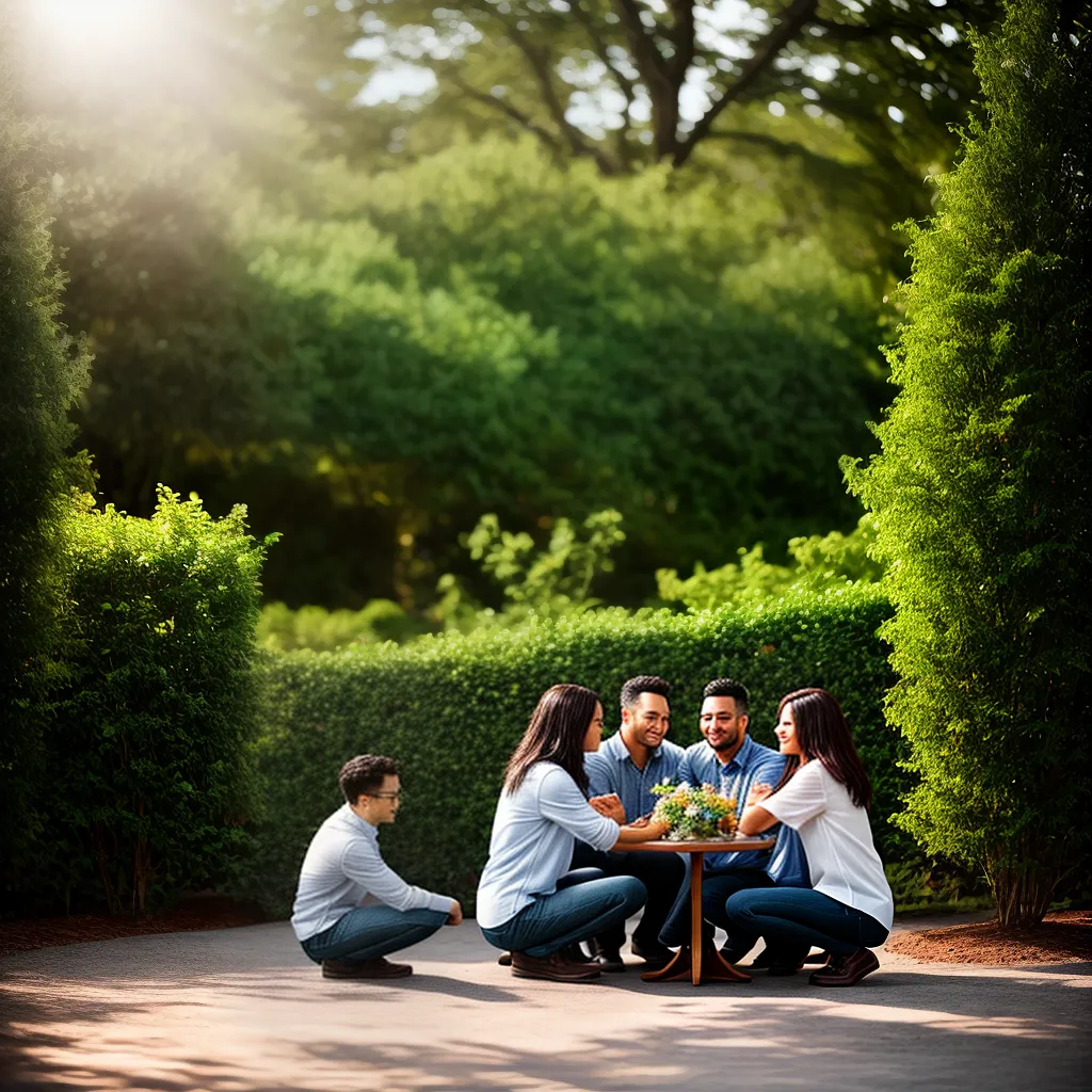 Fotos familia oracao luz jardim crescer