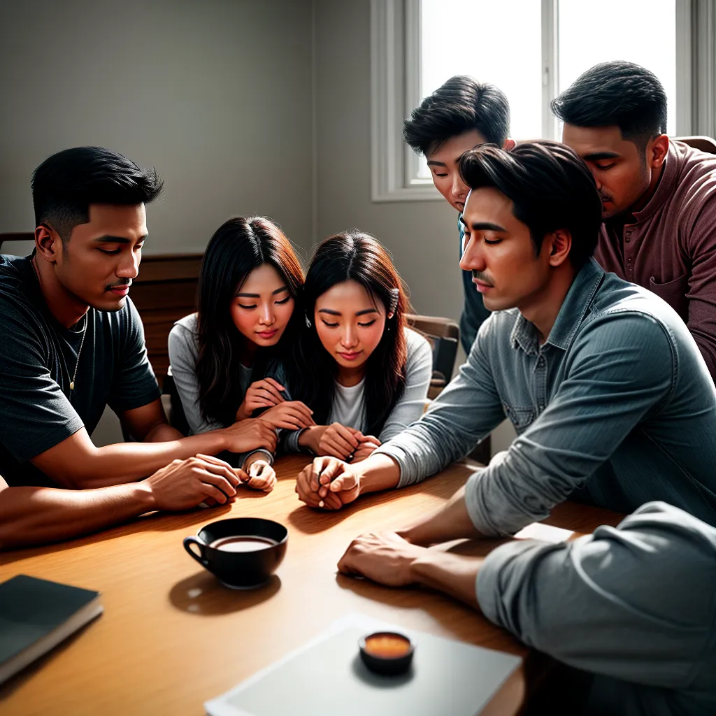 Fotos familia oracao mesa amor 2