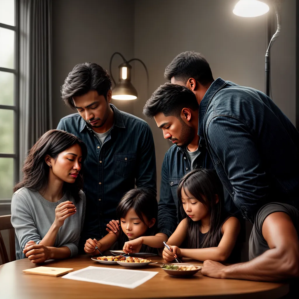 Fotos familia oracao submissao amor