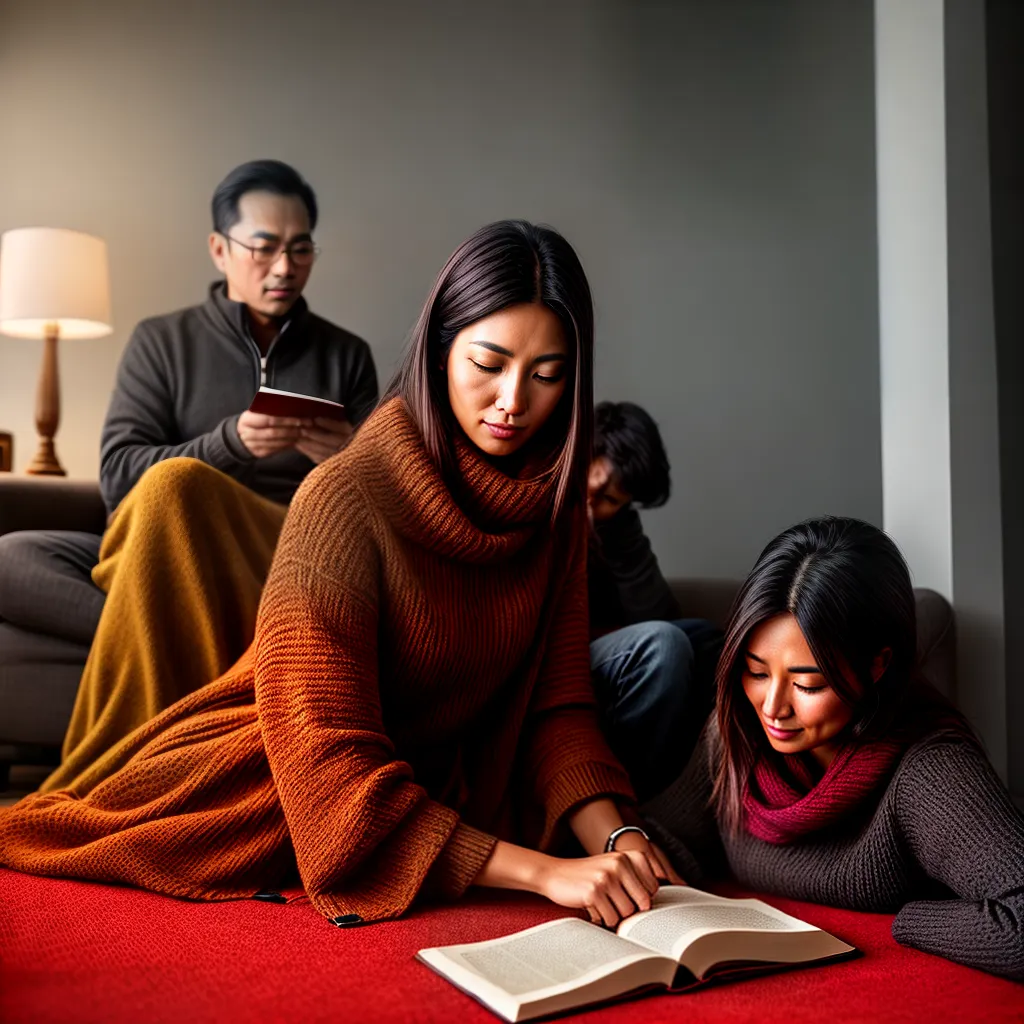 Fotos familia sala biblia leitura amor
