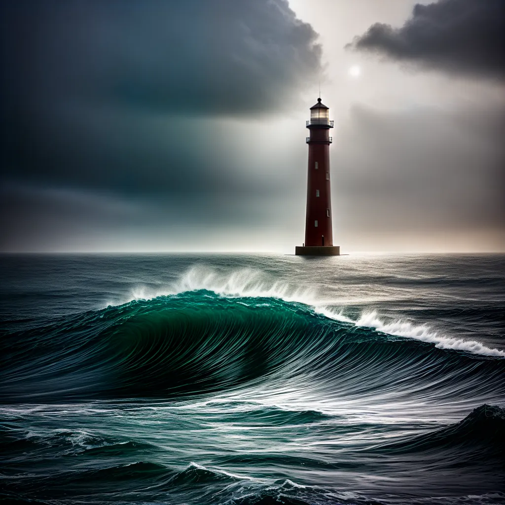 Fotos faro tempestade guia fe