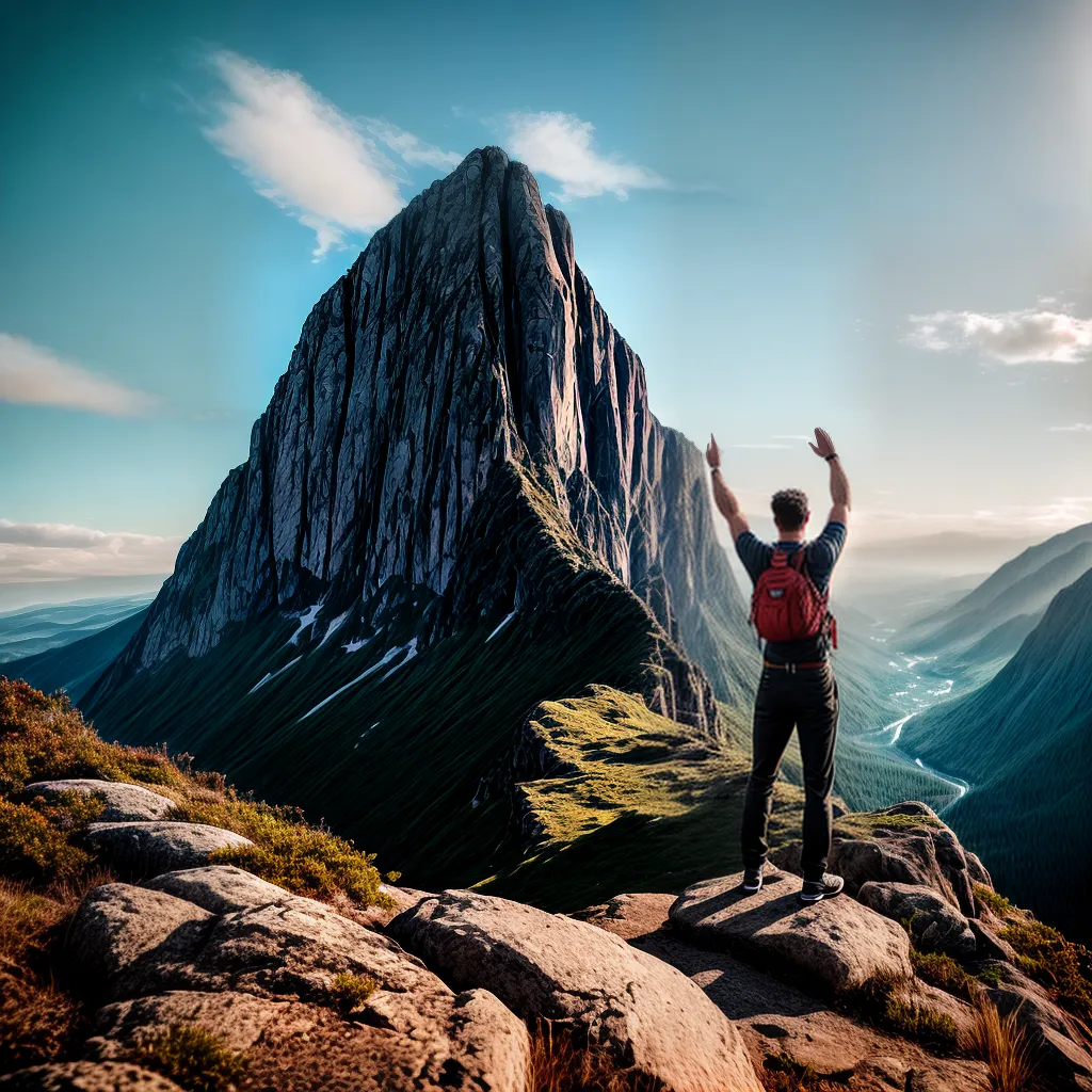 Fotos fe em montanha alto