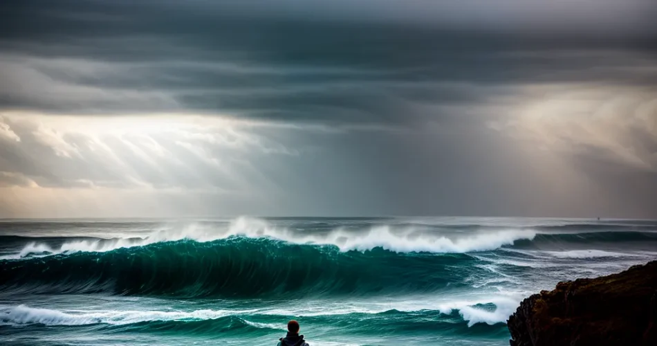 Fotos fe pedra mar tempestade luz