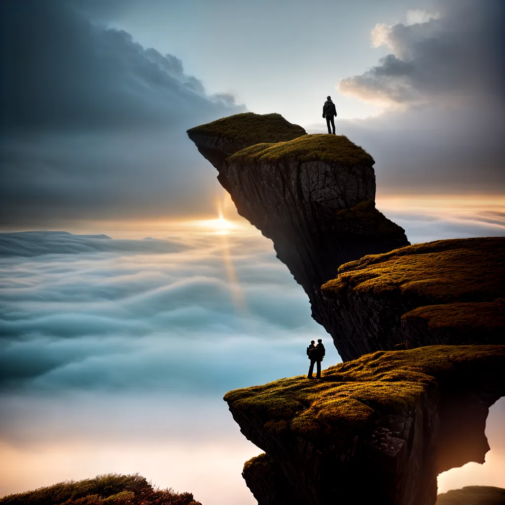 Perseverança Cristã: Como Manter a Fé Forte em Tempos Difíceis. 6 Fotos fe pessoa sol nuvem penhasco