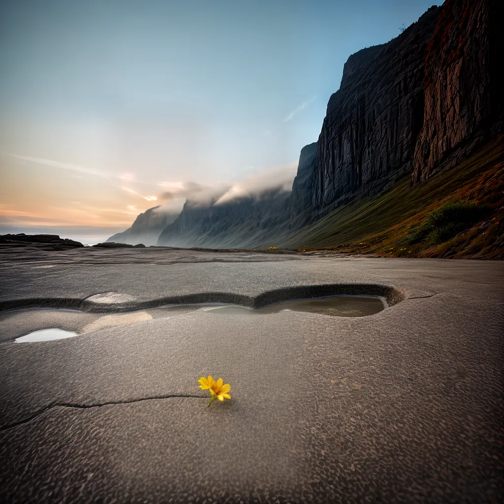 Fotos flor concreto rachado resiliencia