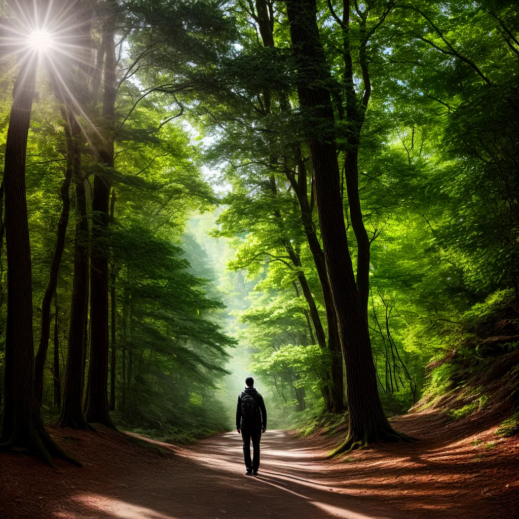 Dicas práticas para recomeçar sua caminhada com Deus 8 Fotos floresta caminho sol esperanca