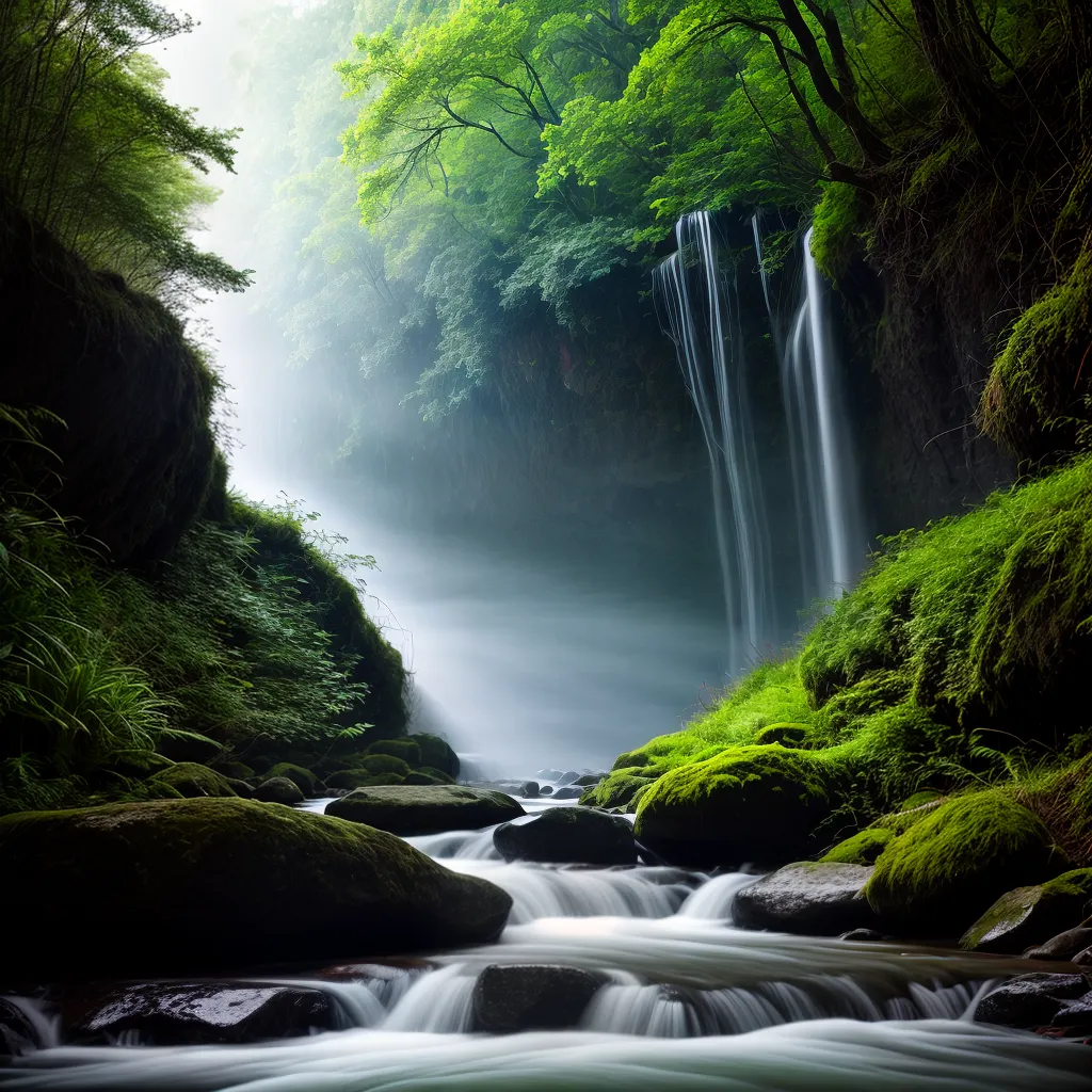 Fotos floresta verde rio cristalino