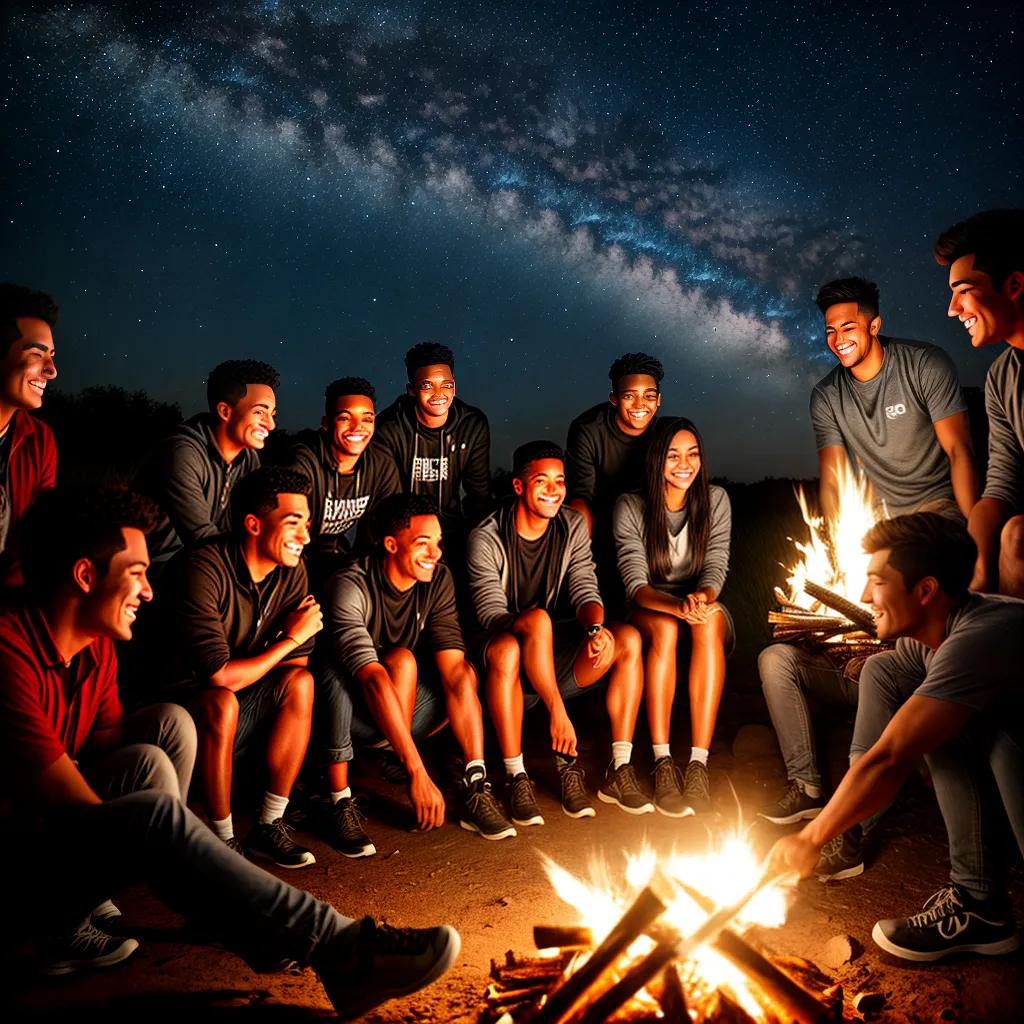 Largue o medo e comece a evangelizar os jovens. 6 Fotos fogueira amigos estrelas comunidade