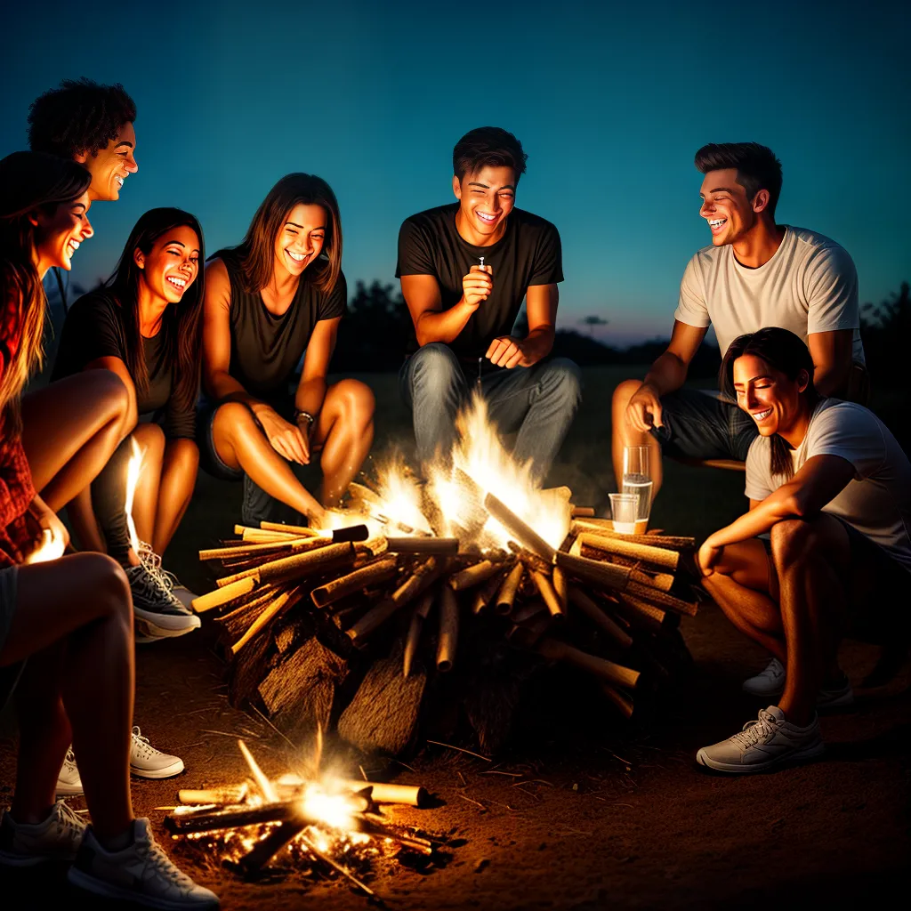 A Risada da Gargalhada: Como Encontrar Alegria em Meio à Adversidade 7 Fotos fogueira amigos riso noite feliz