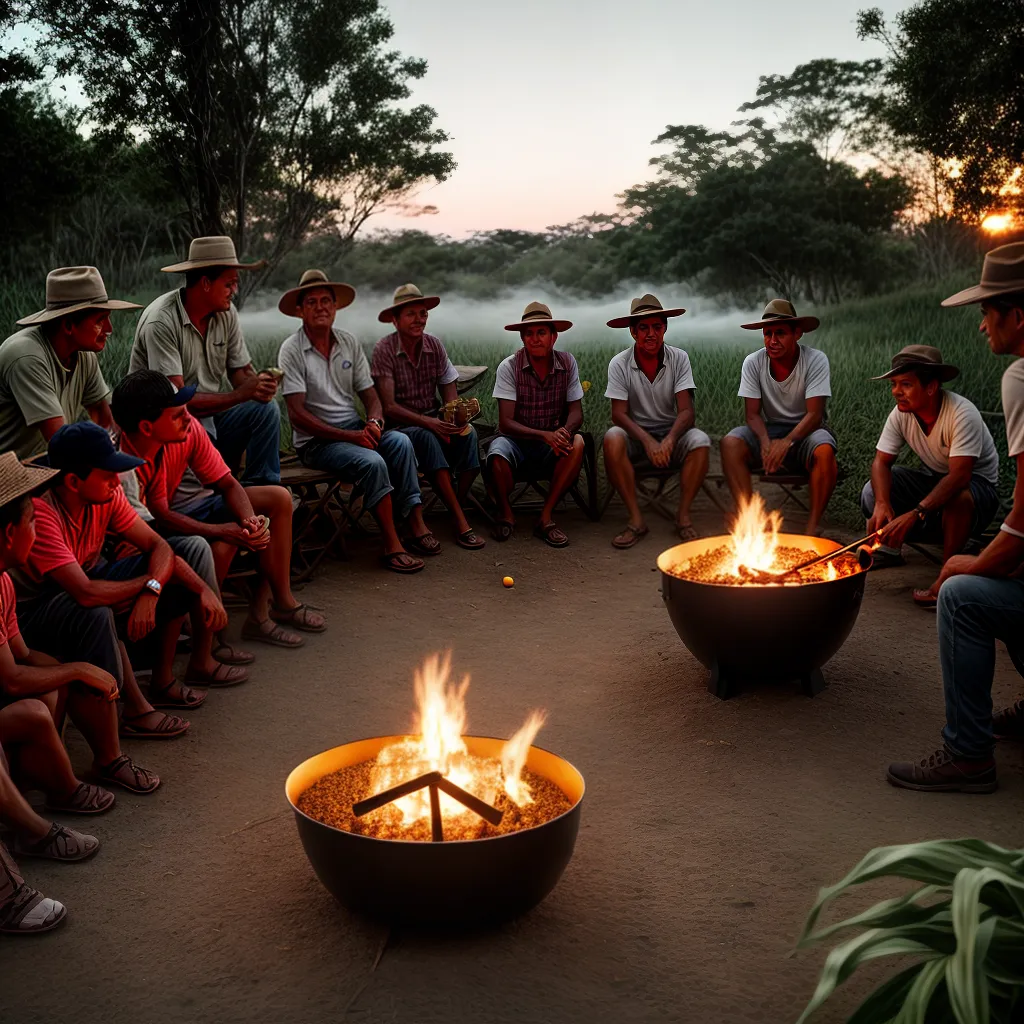Raízes do Interior: Conhecendo a Cultura Rural Brasileira 6 Fotos fogueira milho fazendeiros comunidade