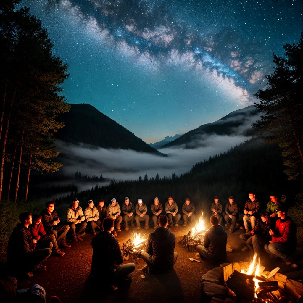 Fotos fogueira oracao comunidade estrelas