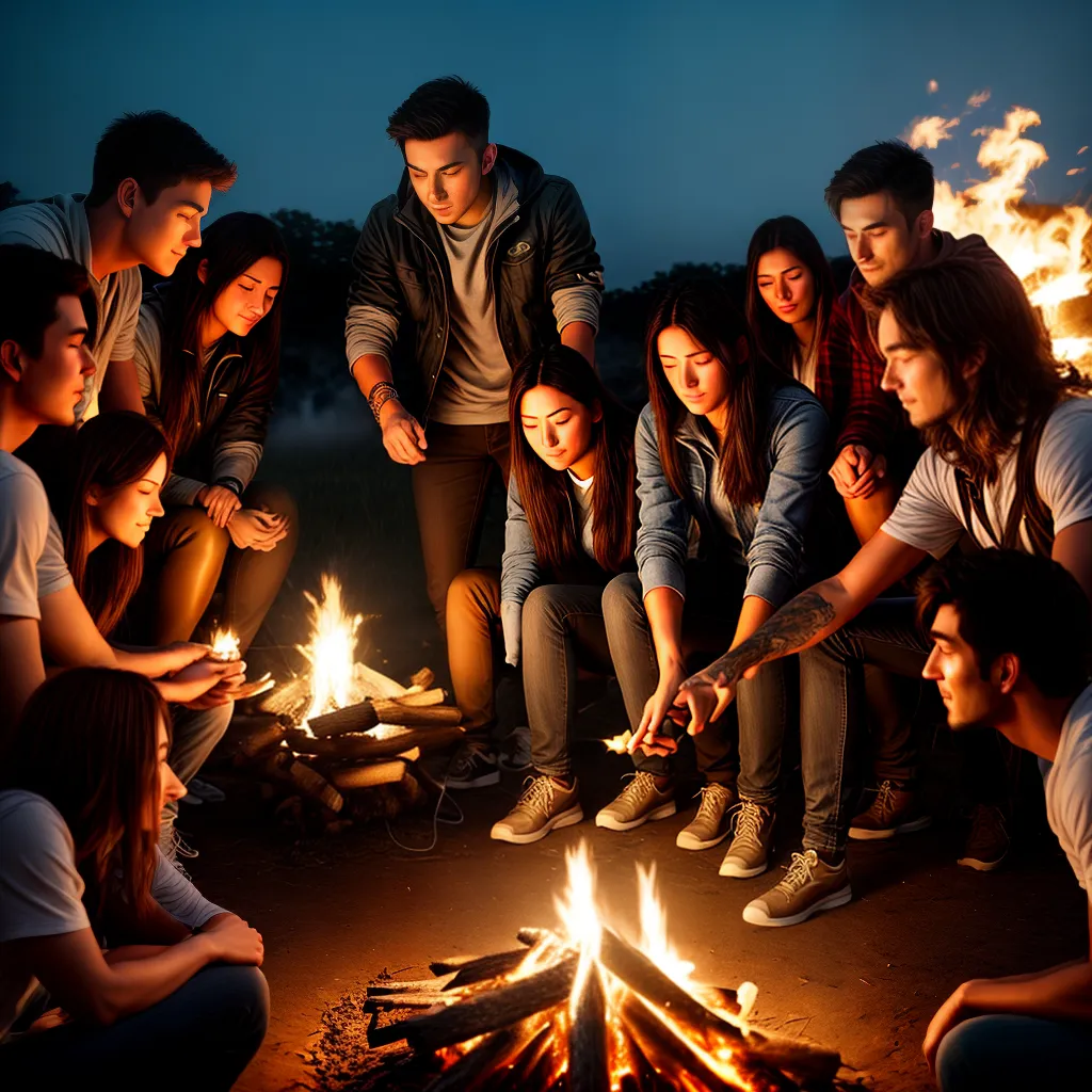 Fotos fogueira oracao juventude fe