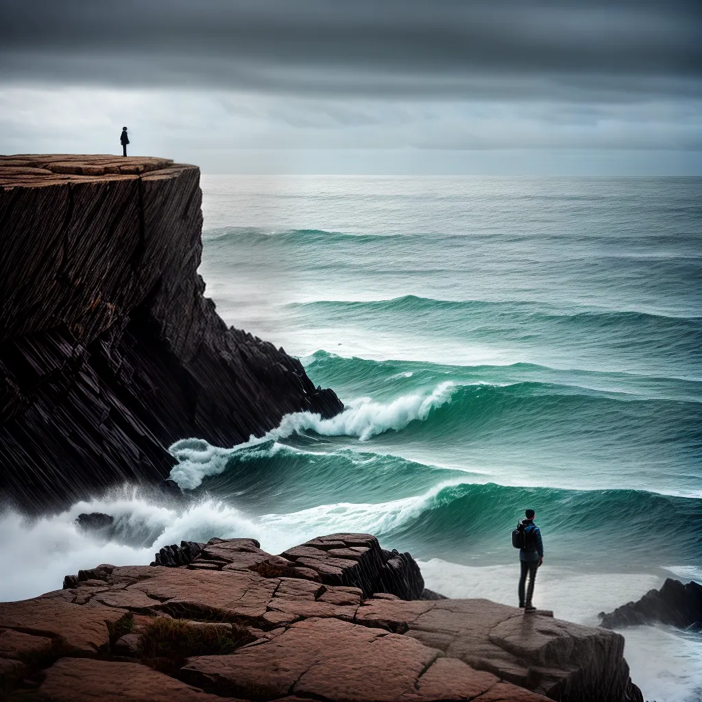 Fotos forte mar tempestade rocha fe