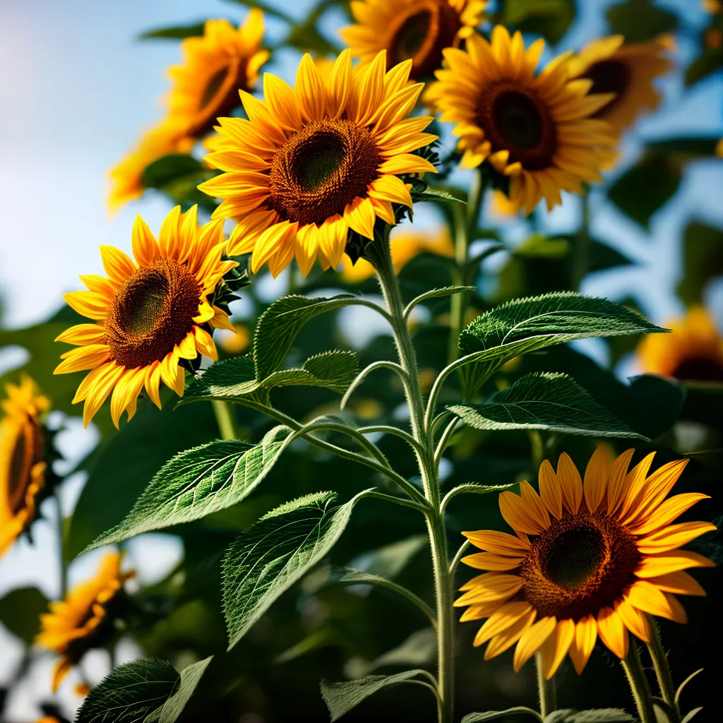 Fotos girassol brilhante ceu ouro beleza