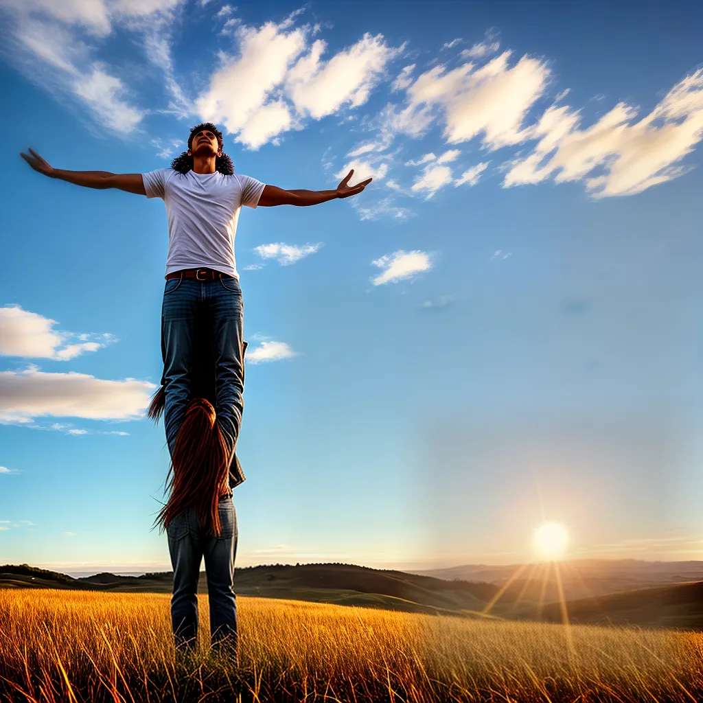 Fotos gratidao campo ceu azul paz