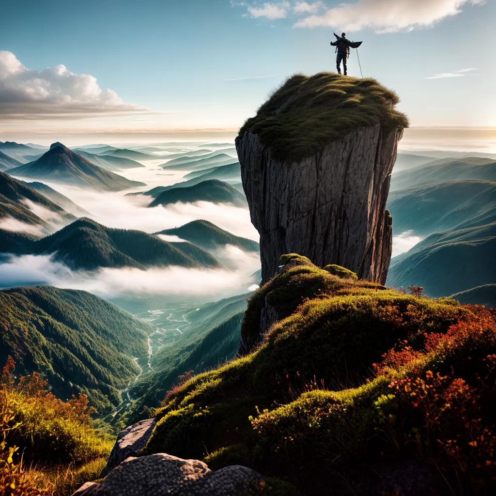 Fotos gratidao montanha sol nuvens 1