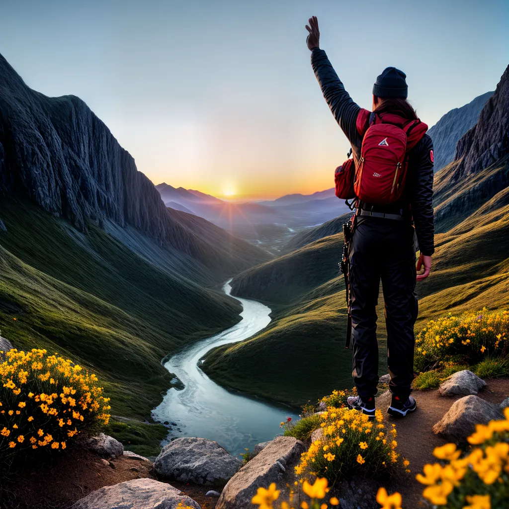 Fotos gratidao por do sol montanha flor rio